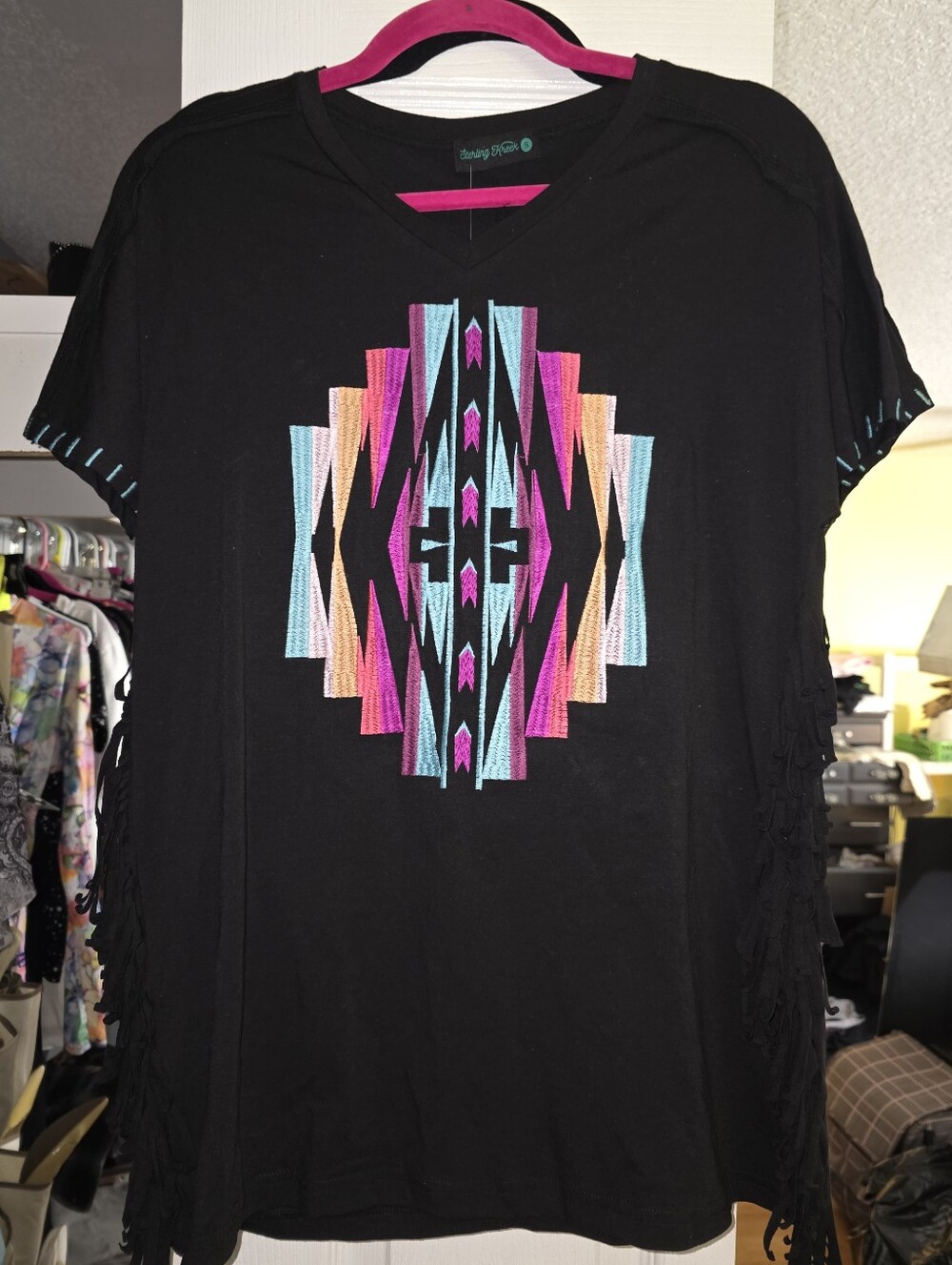 Sterling Kreek Navajo Nation Embroidered Top